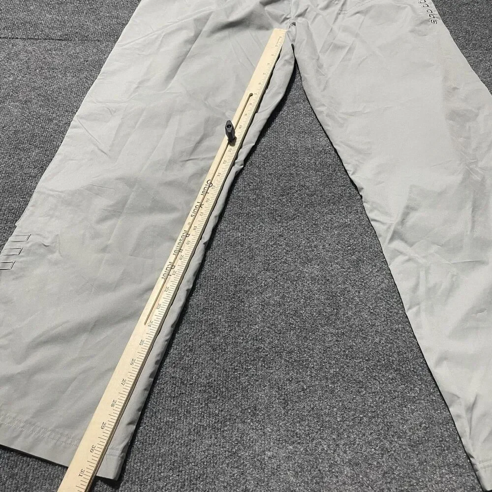 Adidas Pants Mens Large Gray Windbreaker Track Golf Zip Ankle Lightweight - Picture 10 of 14
